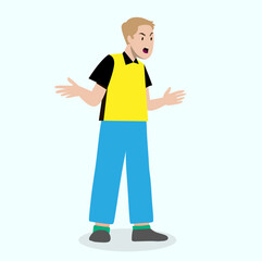 People quarrelling with each other, sad or laughing