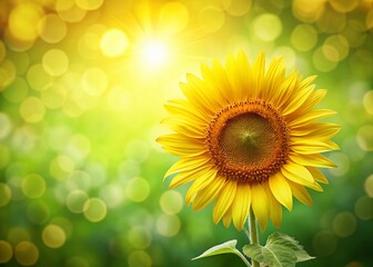 Obraz premium Vibrant Sunflower Floral Design with Ample Copy Space - Perfect for Summer Promotions