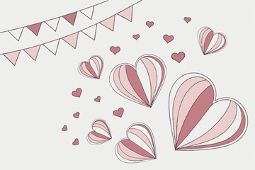 background with hearts