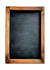 Fototapeta premium Vintage blackboard with a wooden frame, perfect for educational isolated in white or transparent background, framed blackboard png image