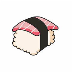 Japanese style raw tuna sushi 