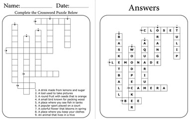 Printable Crossword Puzzle: Fun Word Game to Boost Memory & Focus
