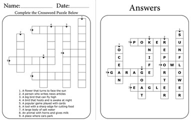Printable Crossword Puzzle: Fun Word Game to Boost Memory & Focus