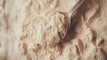 Fototapeta premium Close Up of Nutritional Powder in a Spoon