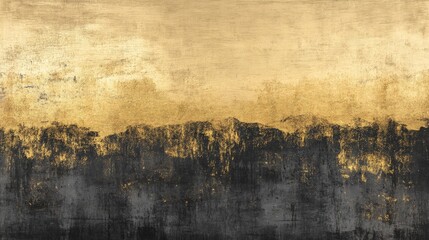 Naklejka premium Elegant Black and Gold Gradient Abstract Art