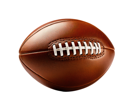 Classic American Football Ball Isolated on Transparent Background