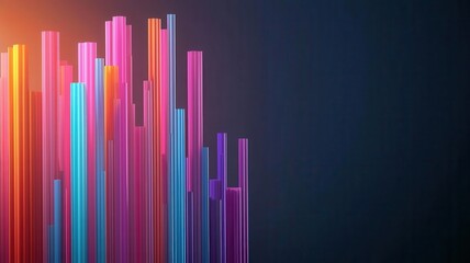 Obraz premium Futuristic holographic display of statistical optimization, glowing graphs and algorithms dynamically shifting in space