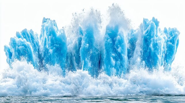 Stunning Glacial Iceberg Calving in Arctic Waters