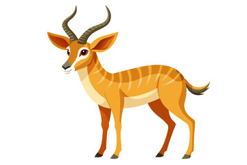 Adorable Cartoon Antelope Illustration Watercolor Vector Graphic