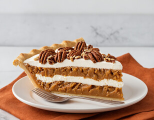 thanksgiving cake with pecan