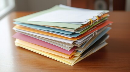 Organizing Documents in a Colorful Three-Ring Binder for Efficient Document Management and Easy Access