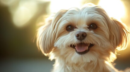 Adorable Golden Dog Portrait - Happy and Playful Pet