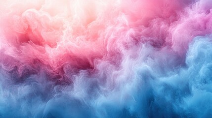 Vibrant pink and blue smoke swirls creating dreamy atmospheric abstract art