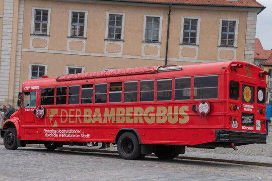 Bambergbus f&uuml;r Stadtrundfahrten in Bamberg, Franken, Deutschland am 02.11.2024