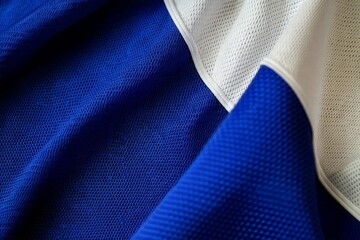 Dynamic Blue and White Sportswear Fabric Texture for Football Jerseys