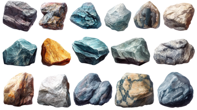 Mineral Collection: A visually captivating assemblage of diverse minerals, each showcasing unique textures, colors, and geological formations.