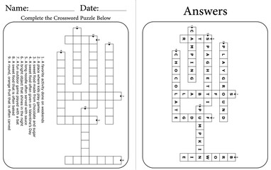 Printable Crossword Puzzle: Brain Training Word Game for Kids