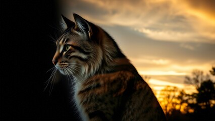 portrait of a majestic animal side profile