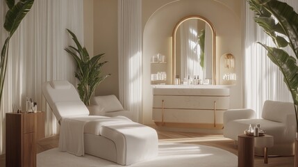 Serene Spa Room Design with Luxurious Amenities
