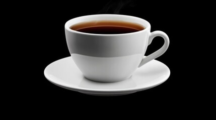 Obraz premium A Delicate White Coffee Cup, Exquisitely Captured