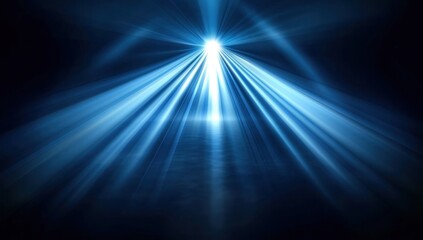 Obraz premium Abstract Blue Light Rays Background: A Celestial Beam of Hope