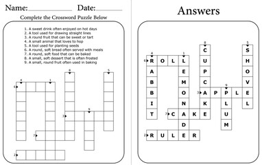 Educational Crossword Puzzle for Kids: Great for Homeschool & Classrooms