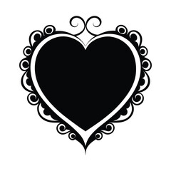 heart with floral ornament