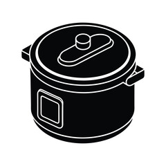 electric pressure cooker isolated on white