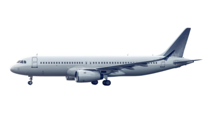 Airliner in Flight: A sleek, modern airliner is captured in mid-flight against a background, ready to embark on a journey of adventure and exploration, conveying the spirit of global connectivity.