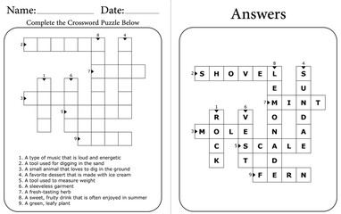 Printable Crossword Puzzle: Engaging Printable Word Game