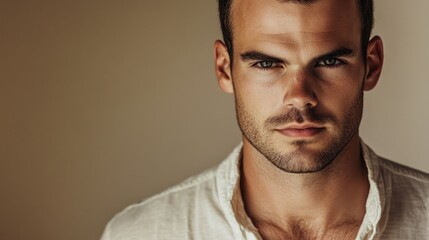 Obraz premium A Close Up Portrait of a Handsome Man