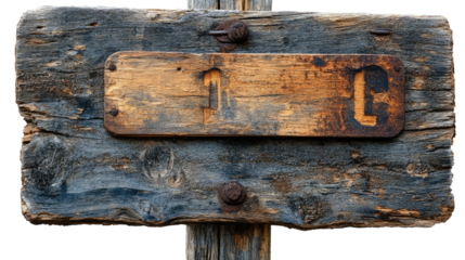 Weathered Signpost: An old, rustic wooden signpost, marked with faded lettering and weathered textures, stands as a silent sentinel, hinting at stories and journeys untold. The textures of the wood.