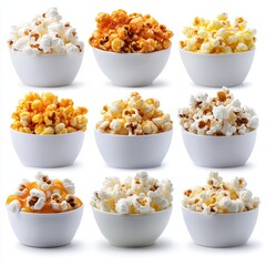 Freshly popped popcorn in a white bowl ready for enjoyment during movie nights and snack time at home
