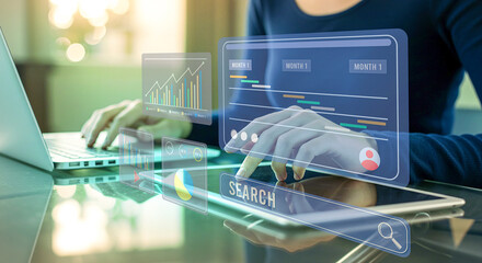 Concept of performance evaluation and connection through online commercial networks
