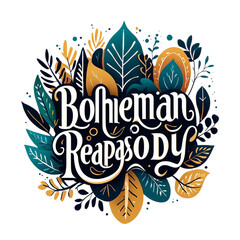 Bohemian Bliss Floral Typography for Valentine day Tshirt Design