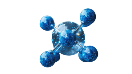 Molecular Marvel: A stunning, digitally rendered illustration of a molecular structure.