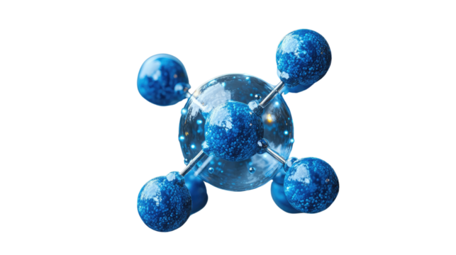 Molecular Marvel: A stunning, digitally rendered illustration of a molecular structure.