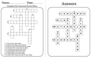 Printable Crossword Puzzle for Kids and Adults: Simple & Fun Word Game