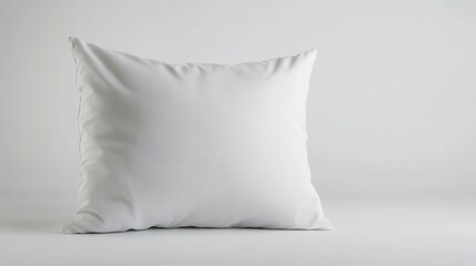 Soft White Pillow on Minimalist Background