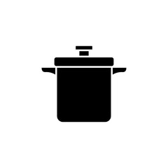 Cooking pan icon, simple flat style, illustration, logo sign symbol pictogram template, for ui or ux isolated on white for mobile app, editable	