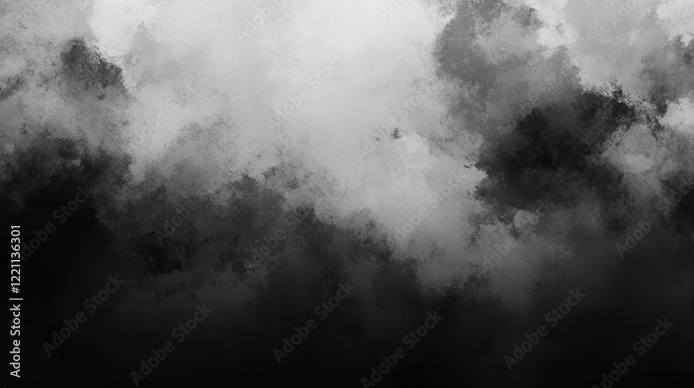 Aufkleber A grainy gradient background in black, gray, and white with a dark grain texture, creating a retro abstract design.