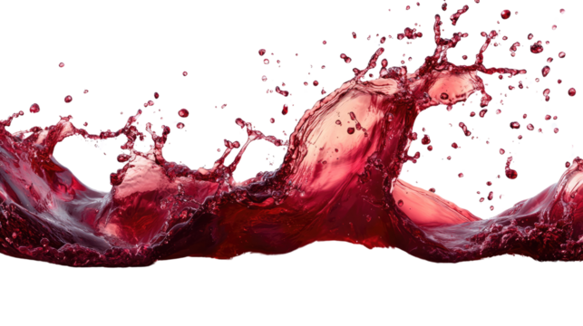 Crimson Splash: A dramatic splash of crimson liquid creates a vibrant, abstract pattern against a clean backdrop. This dynamic image captures the energy and intensity of a powerful force.
