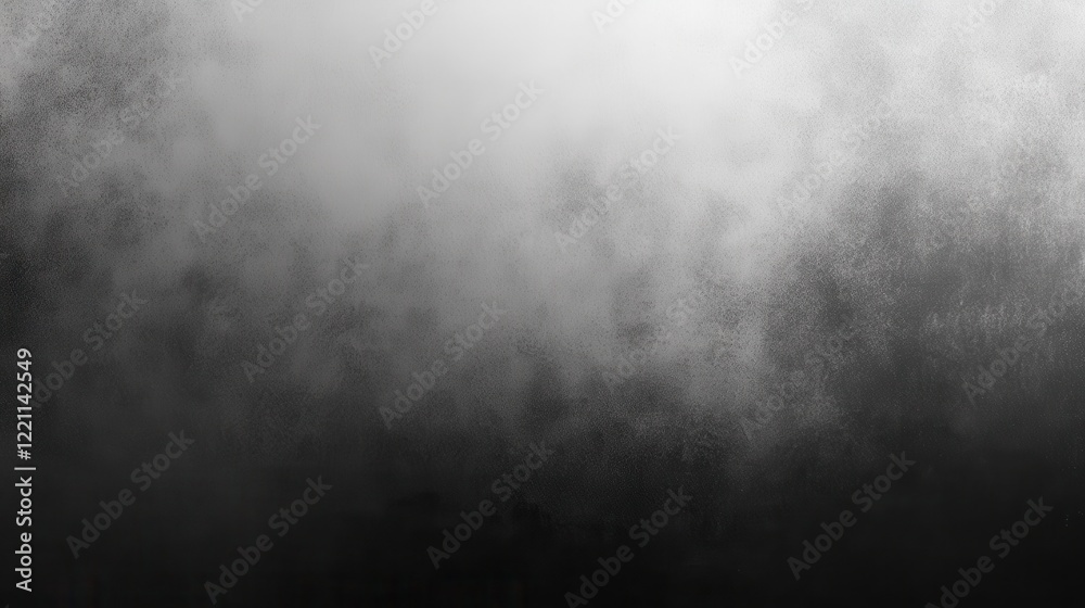 Poster a gray grainy gradient background featuring black and white monochrome tones with an abstract noise 