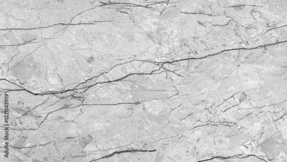 Poster a white marble wall with cracks and holes. the wall is smooth and shiny, but the cracks and holes gi