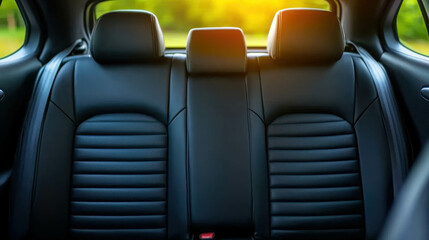 Obraz premium Stylish Compact Car Interior Emphasizing Modern Design and Comfort Features