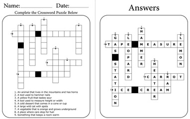 Printable Crossword Puzzle: Easy Word Game for Learning & Fun