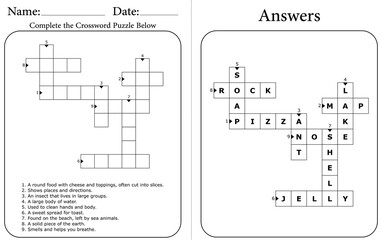 Printable Crossword Puzzle: Easy Word Game for Learning & Fun