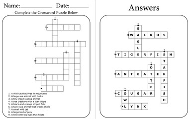 Printable Crossword Puzzle: Easy Word Game for Learning & Fun