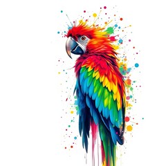 Obraz premium Abstract Tropical Parrot Artwork