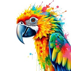 Obraz premium Multicolor Feathered Parrot